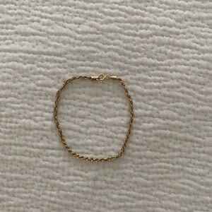 14kt Gold Rope Chain Bracelet